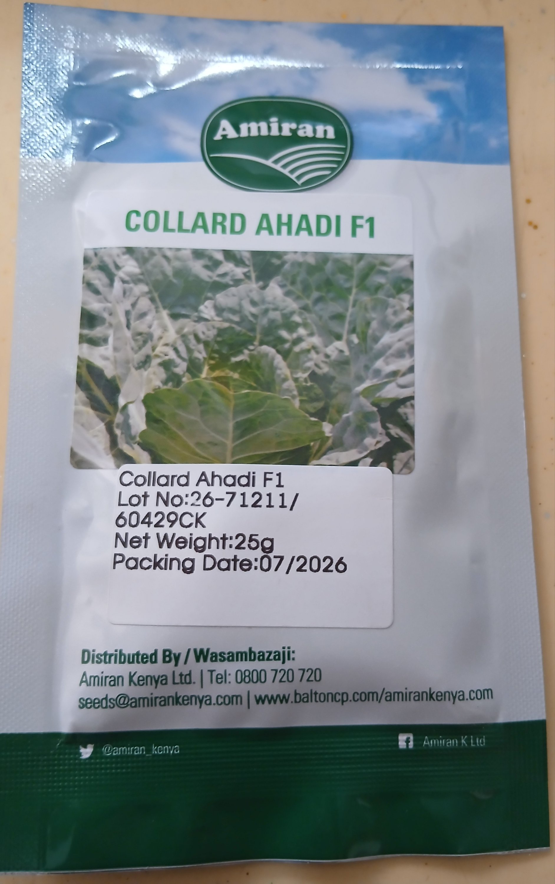AHADI F1 COLLARDS 25G
