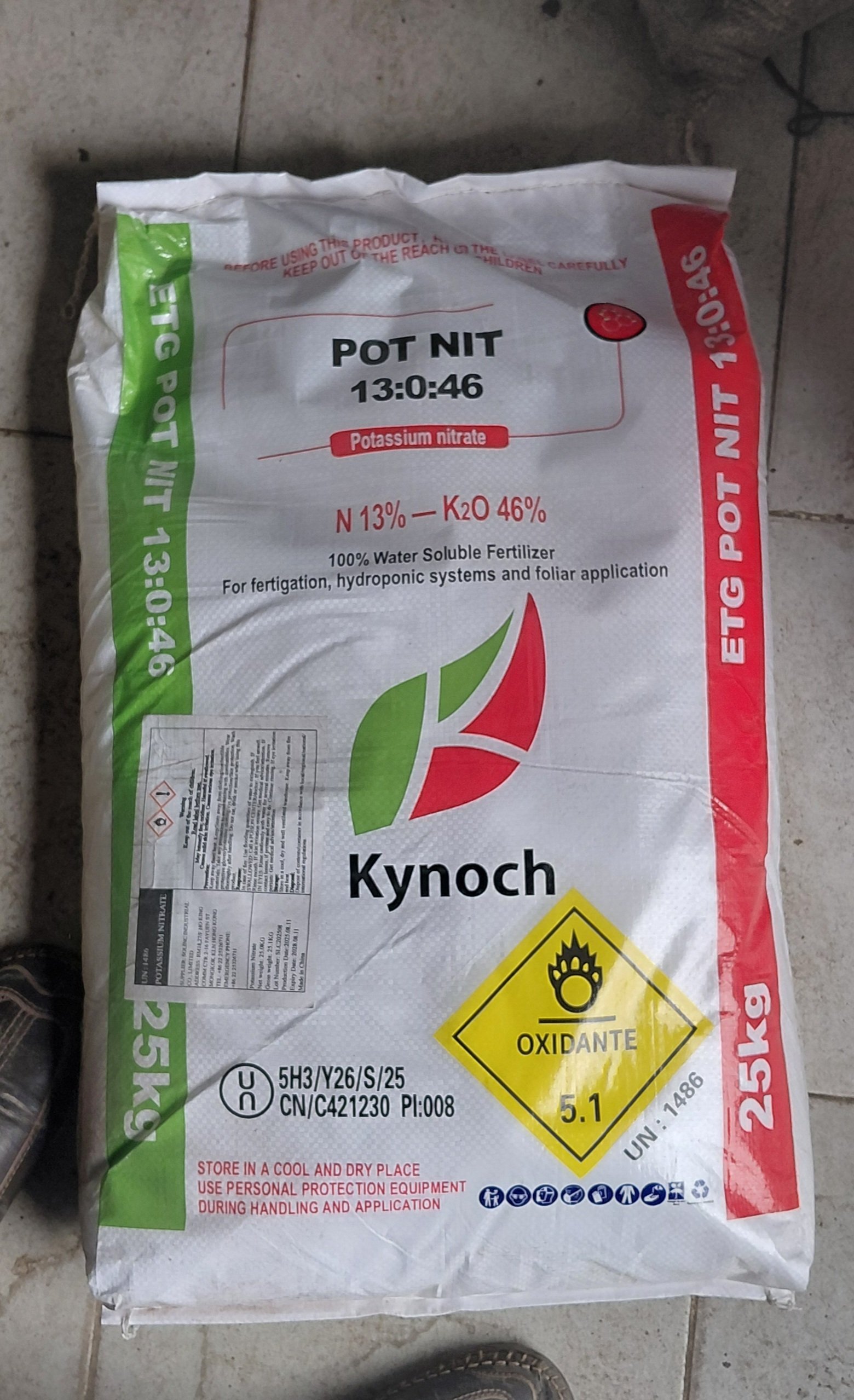 Kynoch Pot Nit 13:0:46 (Potassium Nitrate) – 100% Water Soluble Fertilizer | 25kg